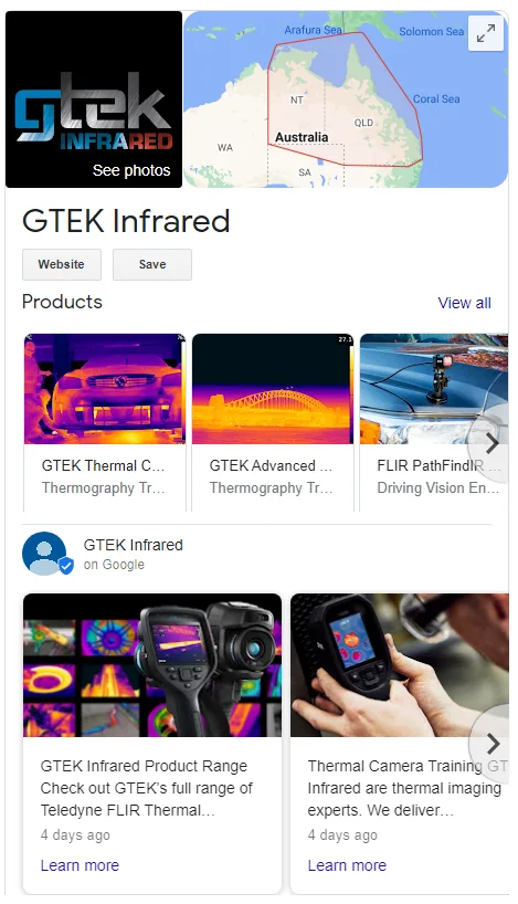 GTEK Infrared Google Business Profile