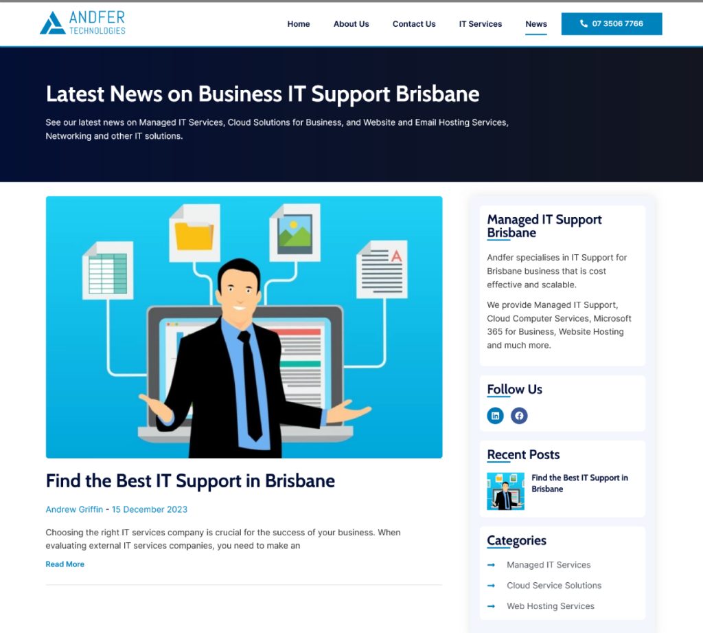 Business IT Support Andfer Technologies